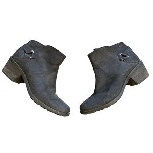 Teva Boots Womens 8.5 Foxy Ankle Bootie Black Leather Side Zip Comfort SN1017161